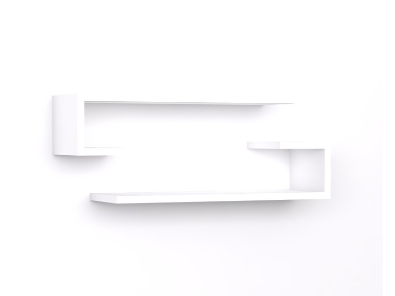 Prateleira de parede em madeira "Eldo" - 60 x 19 x 15 cm - Branco