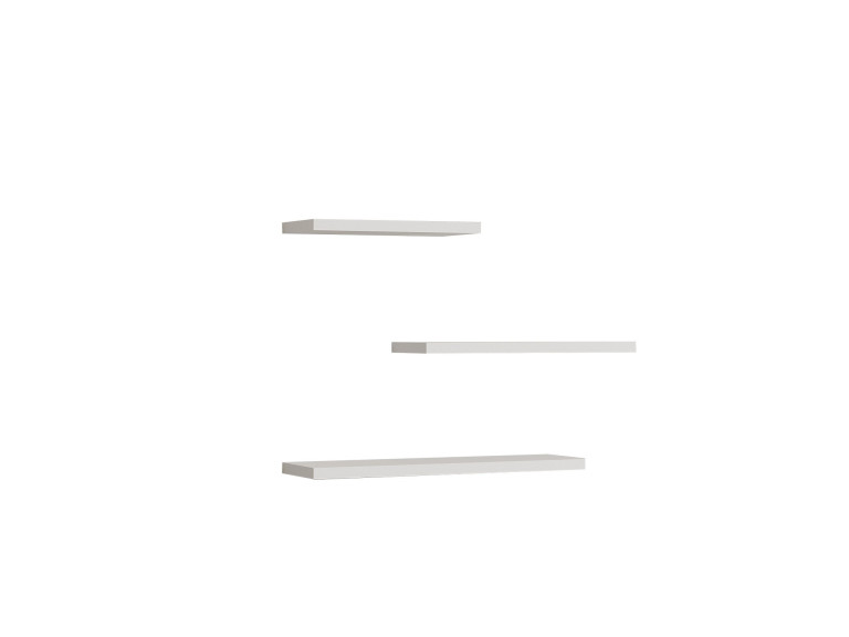 Prateleira de parede em madeira "Leila" - 50 x 14 x 2 cm - Branco