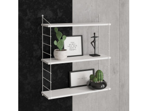 Prateleira de parede em madeira "Armoni" - 72 x 20 x 85 cm - Branco 2
