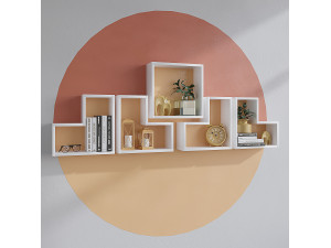 Estante de parede em madeira "Elitra" - 180 x 15 x 59 cm - Branco 2