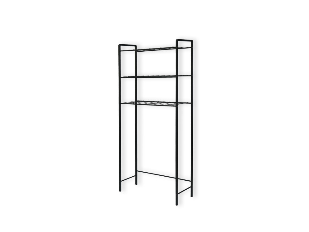 Armário metálico "Nigel" para máquina de lavar roupa - 68 x 24 x 150 cm - Preto