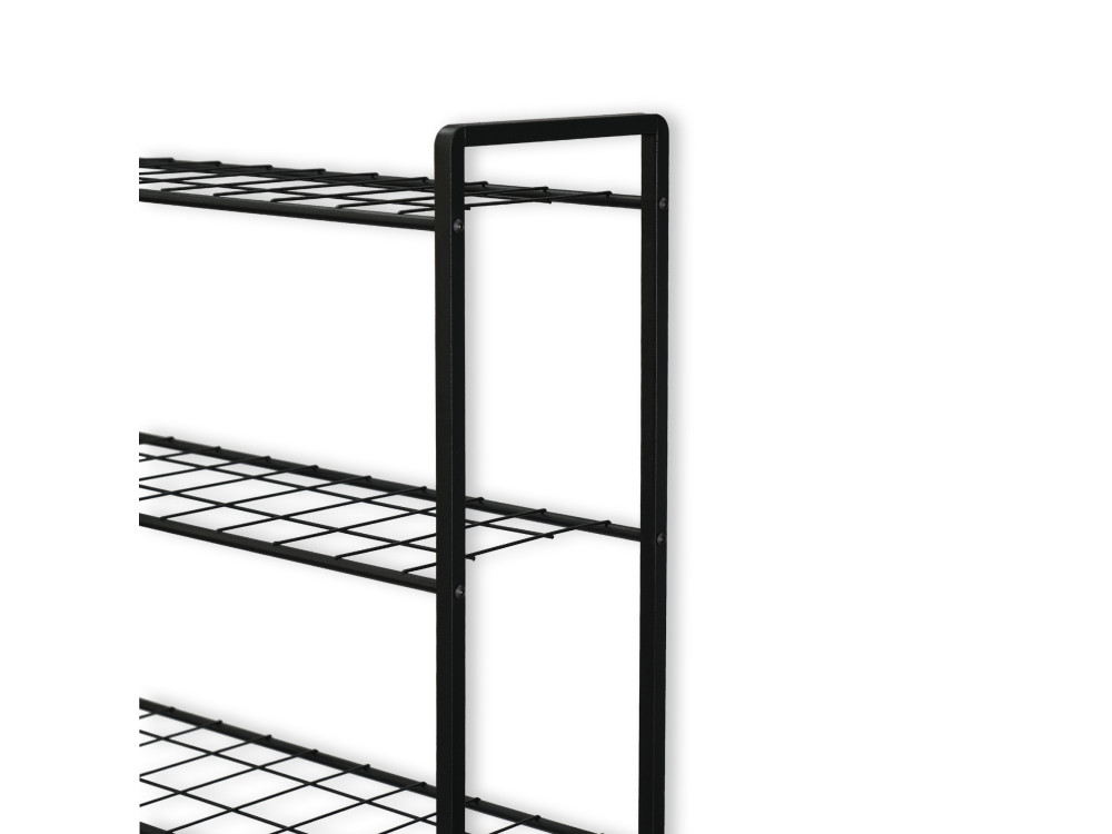 Armário metálico "Nigel" para máquina de lavar roupa - 68 x 24 x 150 cm - Preto