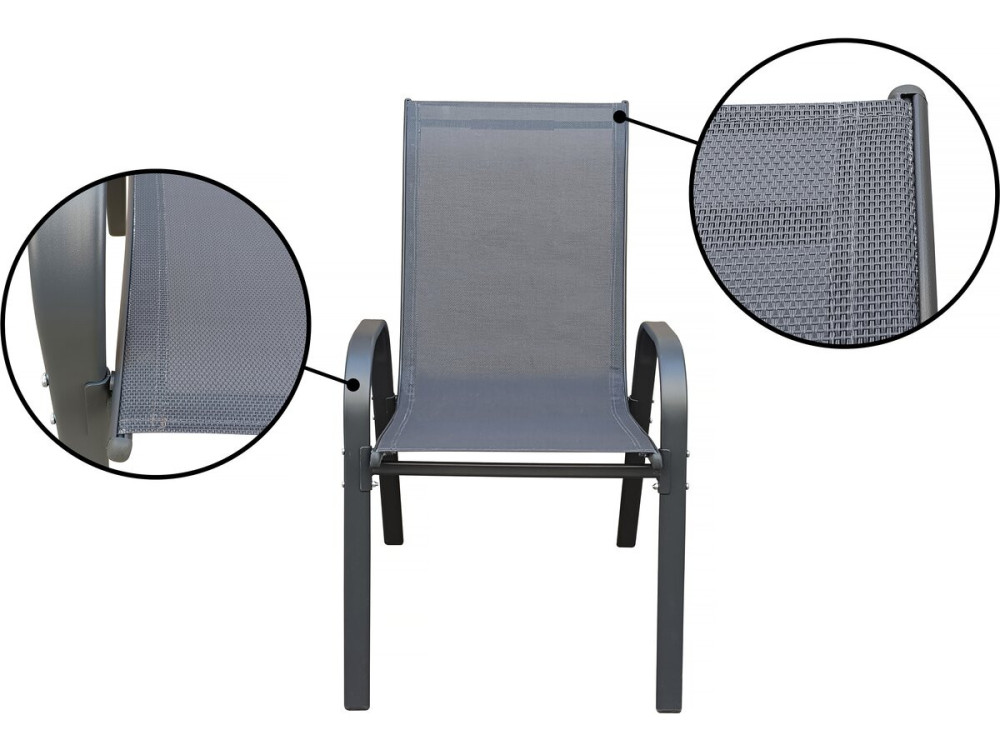 Conjunto de jantar de jardim para 8 pessoas "Cordoba XL 180" - Cinza