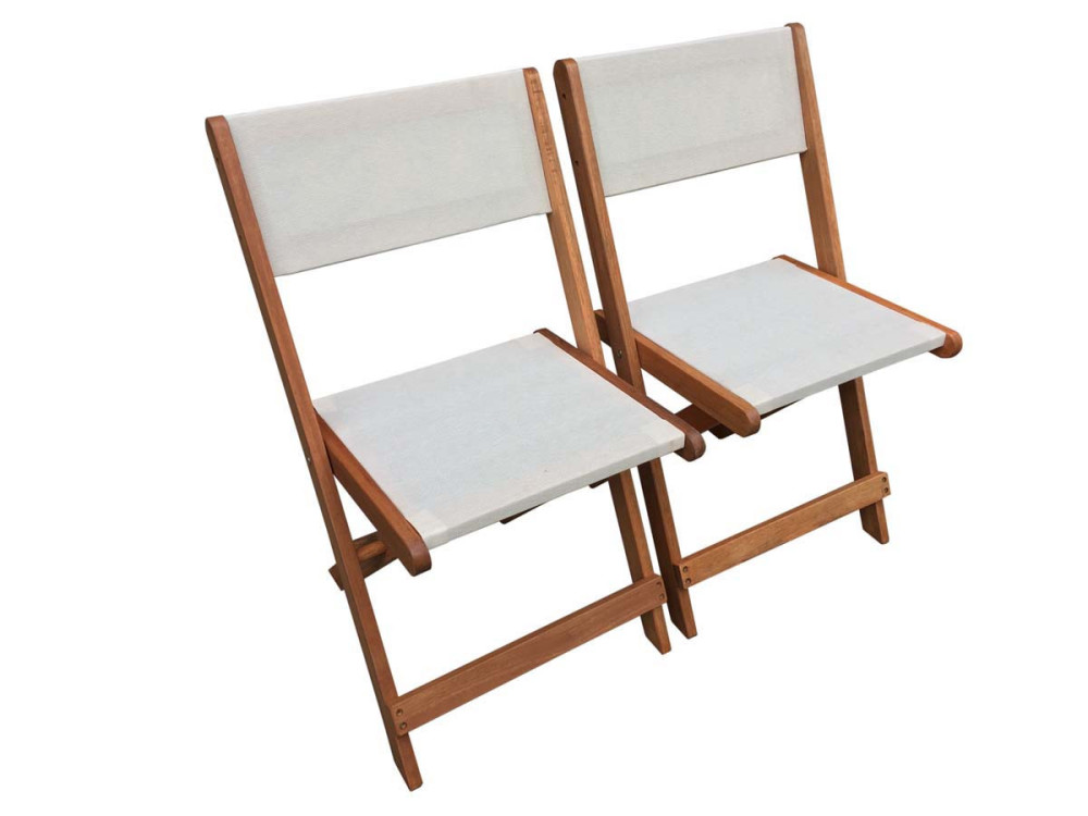 Móveis de jantar para jardim "Seoul" - 1 mesa + 6 cadeiras - Bordo - Bege