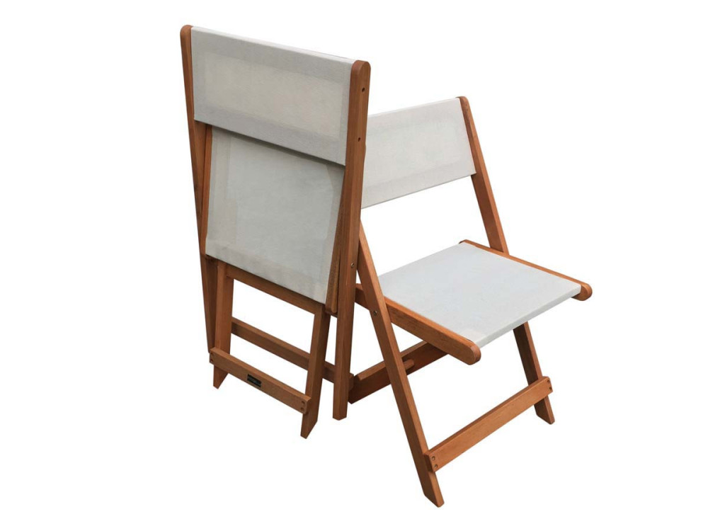 Móveis de jantar para jardim "Seoul" - 1 mesa + 6 cadeiras - Bordo - Bege