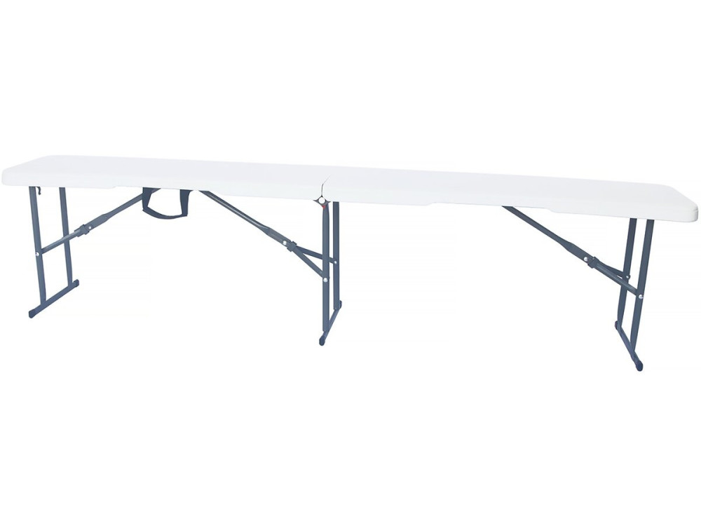 Conjunto de mesa de jardim dobrável + 2 bancos "Foldy" - Branco