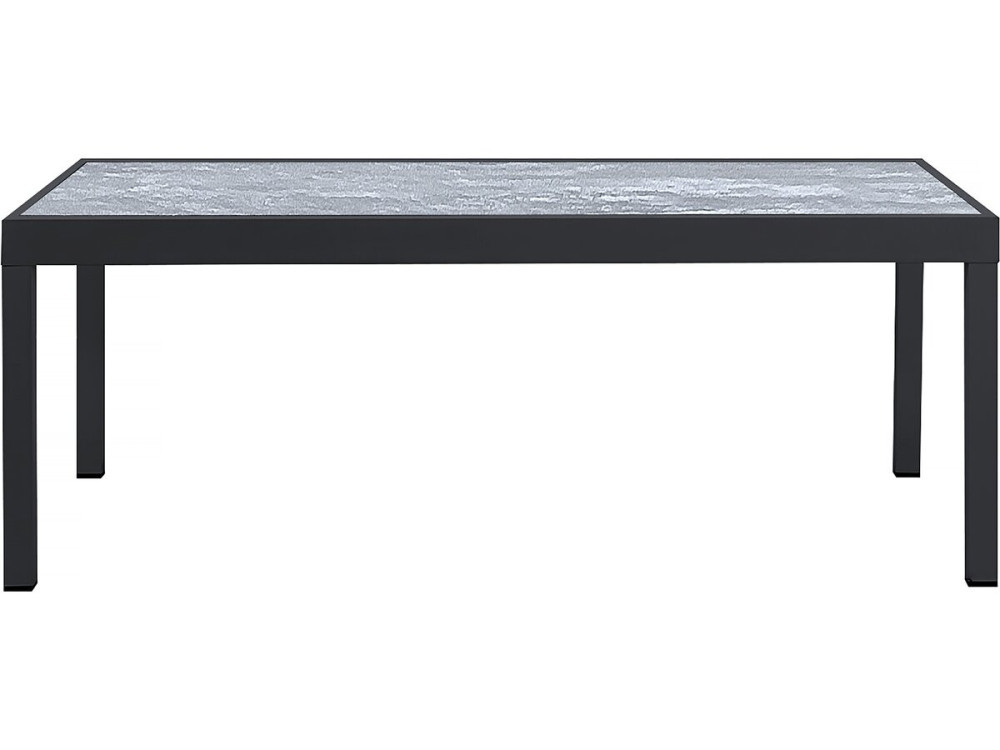 Mesa e cadeiras de jardim em alumínio extensível "Lagos" - 200/320 x 105 x 76 cm - Taupe - Capacidade para 12 pessoas