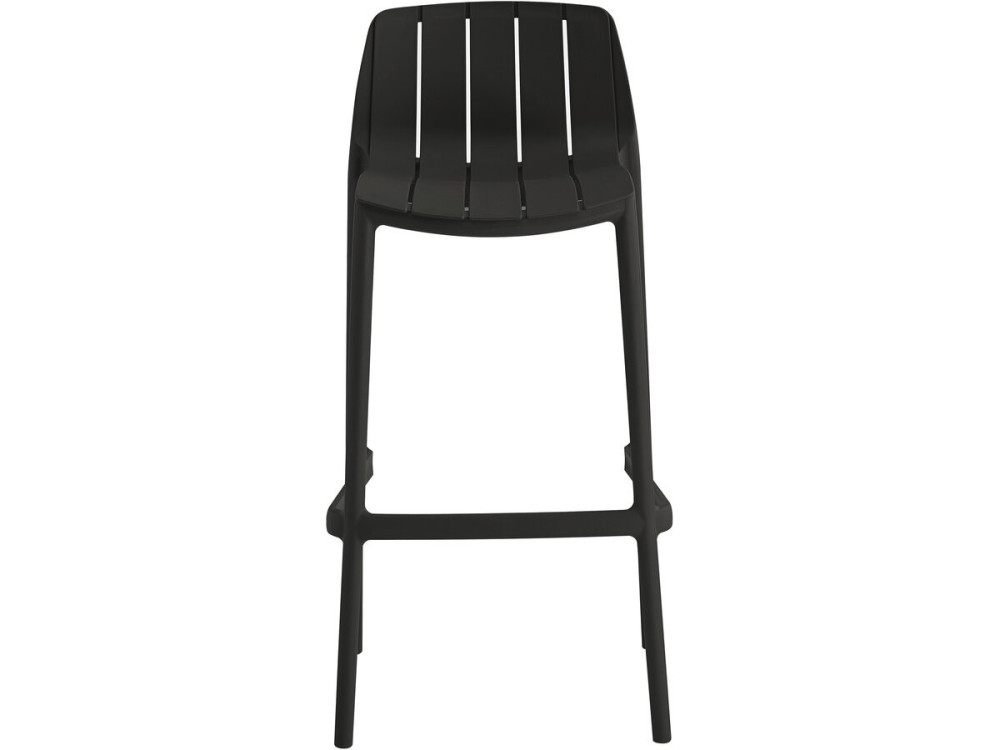 Mesa e cadeiras bistrô empilháveis "Vaena" - 2 lugares - Preto