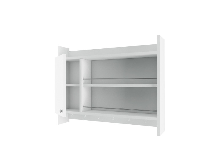Prateleira de cozinha em madeira "Knerr" - 85 x 13 x 65 cm - Branco