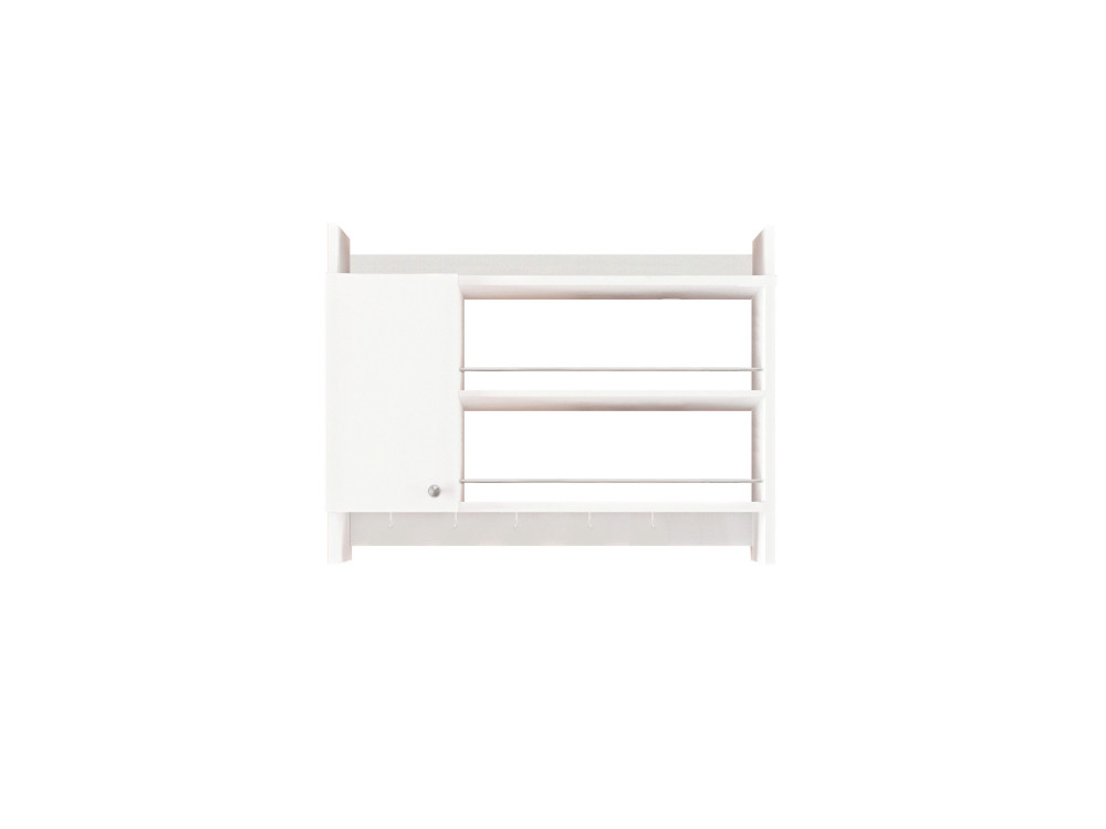 Prateleira de cozinha em madeira "Knerr" - 85 x 13 x 65 cm - Branco