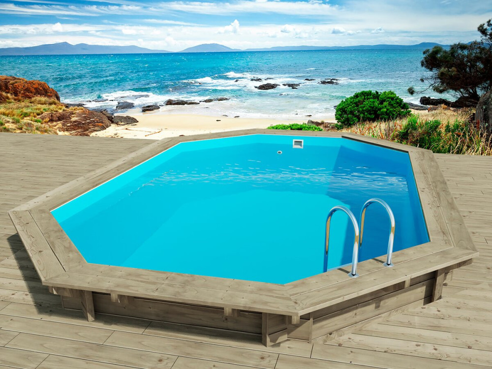Piscina de madeira “Florida 130” - 6,57 x 4,57 x 1,31 m + Bomba de calor - Potência 6,1 kW