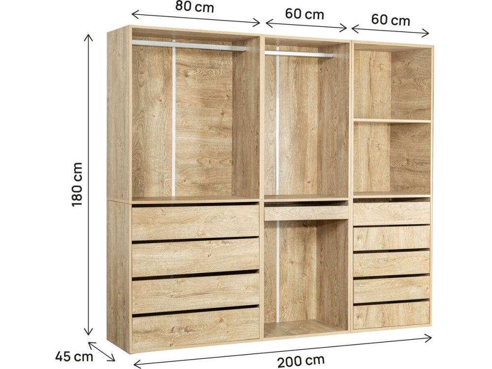 Conjunto de toucador modular "Opera" - 3 unidades - Bege