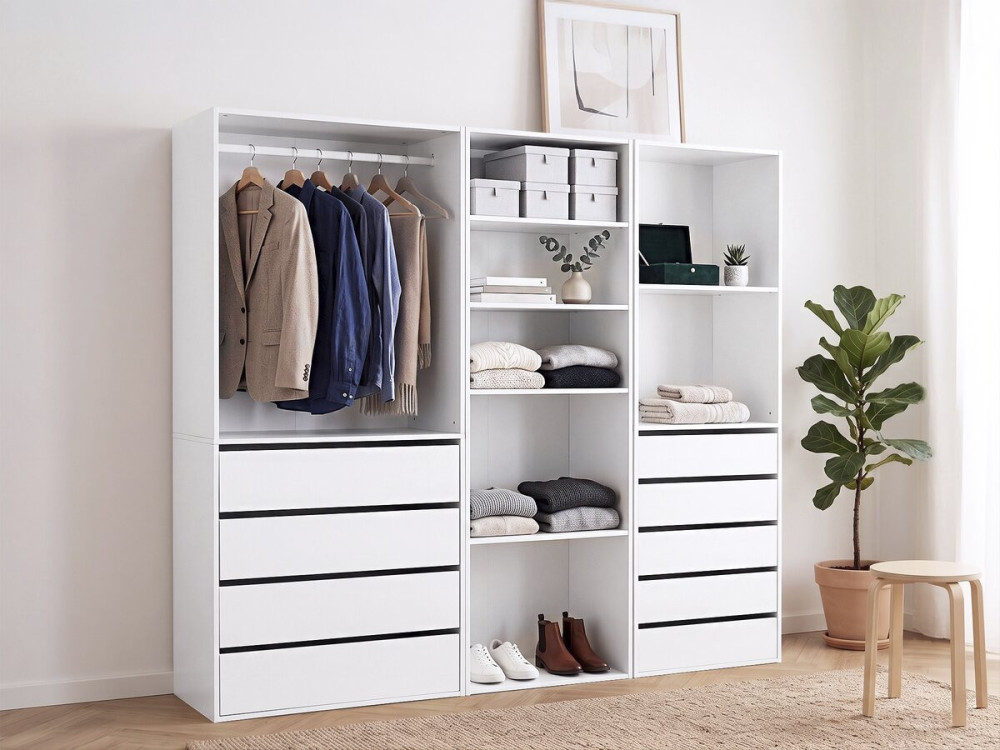 Conjunto de toucador modular "Opera" - 3 unidades - Branco