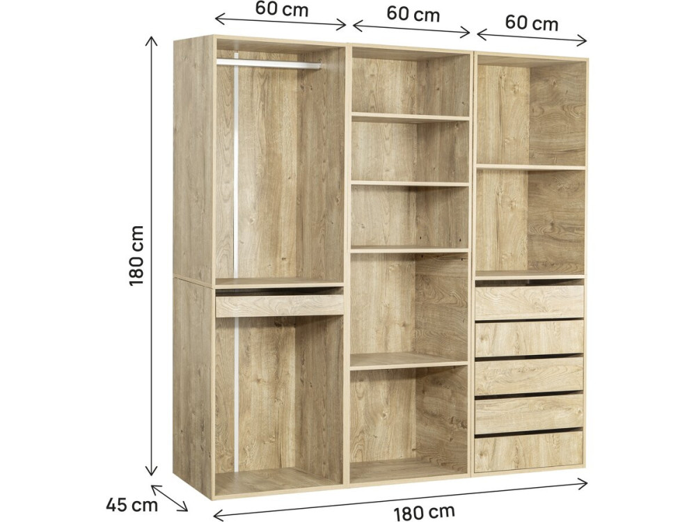 Conjunto de toucador modular "Opera" - 3 unidades - Bege