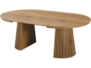 Mesa de jantar extensível de madeira "Sylva" - 120/200 cm - Capacidade para 4 a 8 pessoas - Castanho