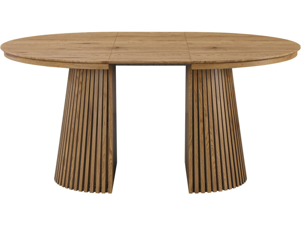 Mesa de jantar extensível de madeira "Sylva" - 120/200 cm - Capacidade para 4 a 8 pessoas - Castanho