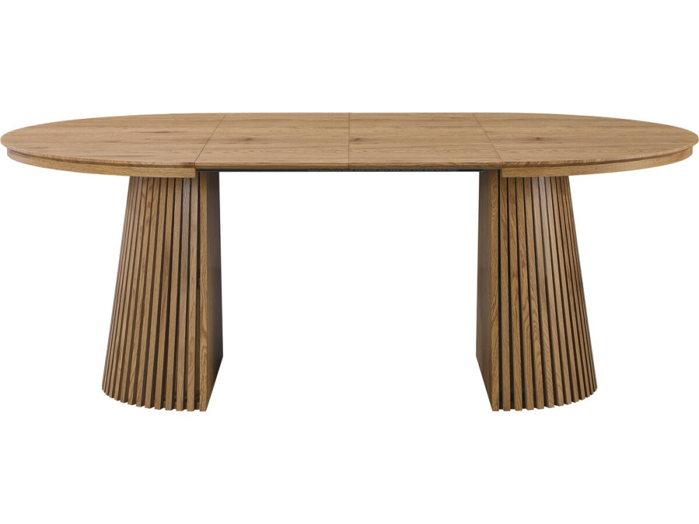Mesa de jantar extensível de madeira "Sylva" - 120/200 cm - Capacidade para 4 a 8 pessoas - Castanho