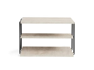 Mesa de apoio de madeira "Lifon" - 50 x 40 x 33 cm - Travertino