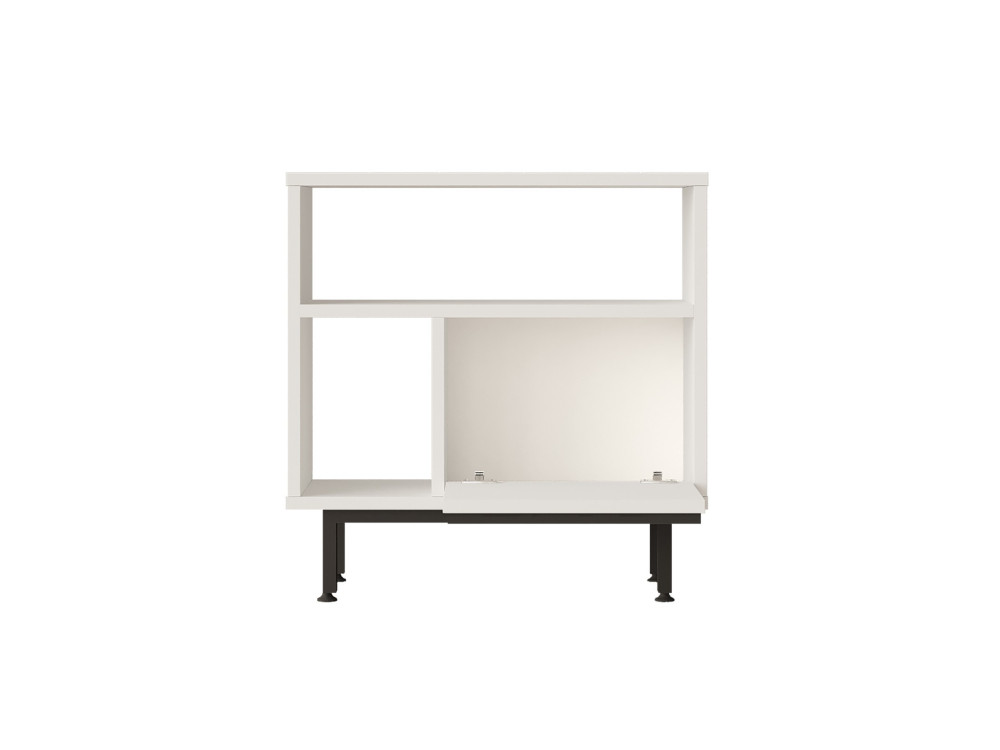 Mesa de apoio em madeira "Calvin" - 60 x 25 x 60 cm - Branco