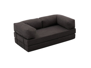 Sofá de 3 lugares em tecido "Comfort" - 190 x 95 x 75 cm - Cinzento-carvão