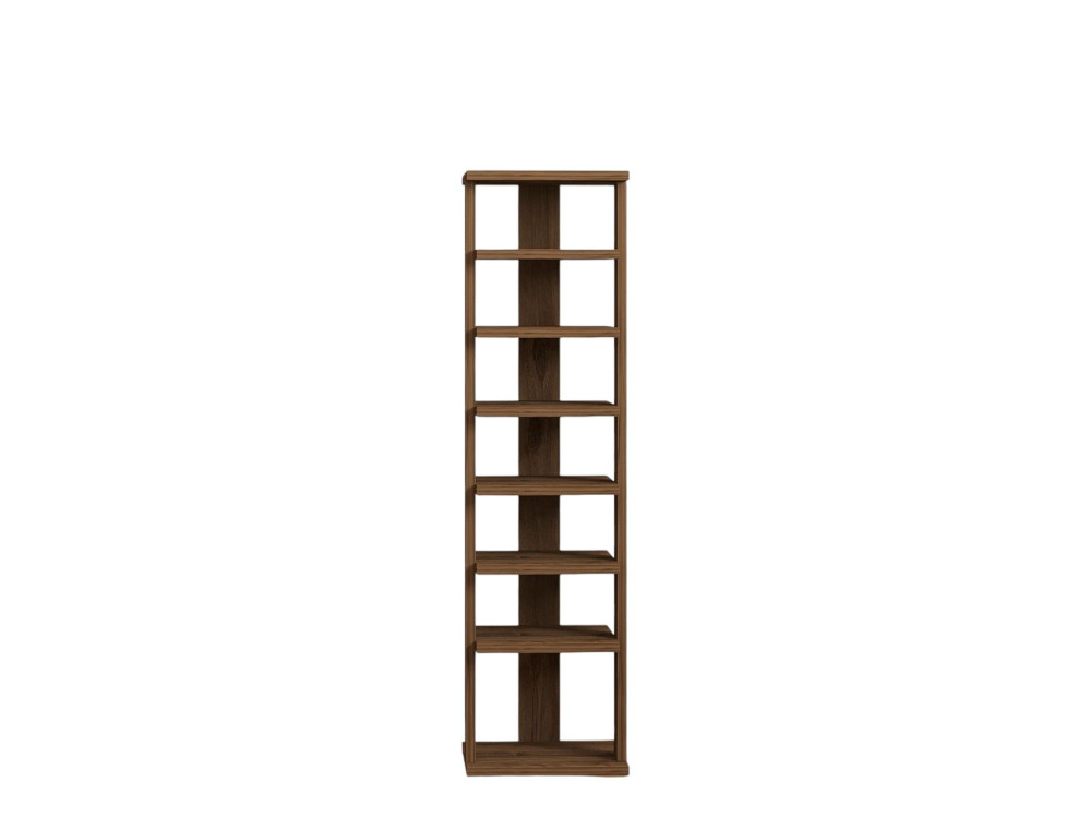 Sapateira de madeira "Ayka" - 30 x 30 x 110 cm - Castanho