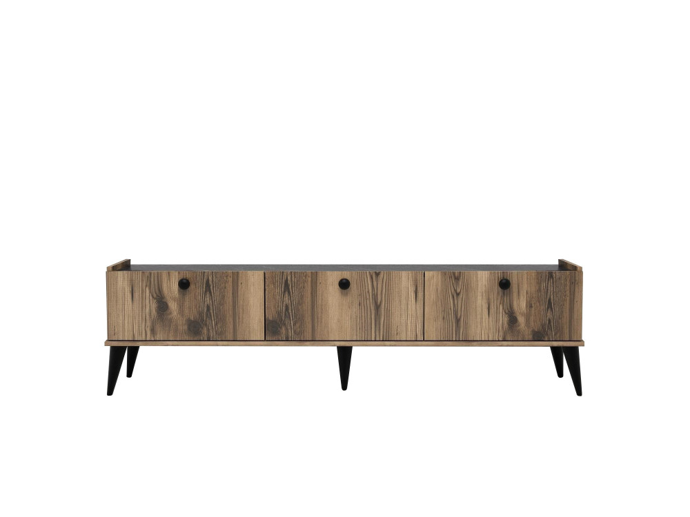 Mesa de TV em madeira "Lidya" - 180 x 35 x 49 cm - Castanho