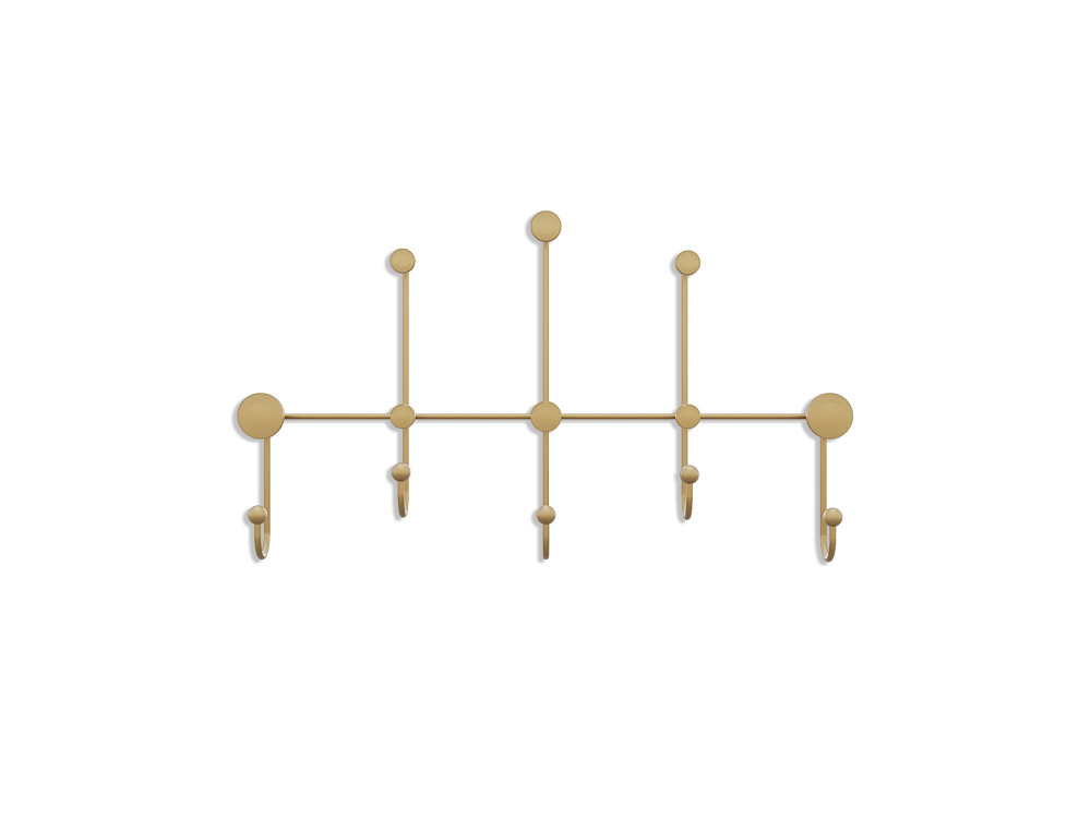 Gancho de parede metálico "iyon-A" - 80 x 10 x 45 cm - Dourado
