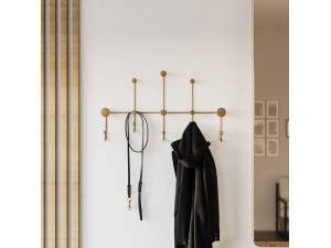 Gancho de parede metálico "iyon-A" - 80 x 10 x 45 cm - Dourado 2