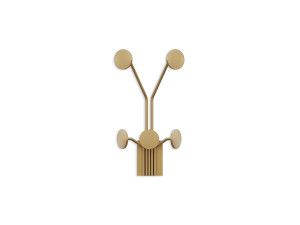 Gancho de parede em metal "Girafa" - 24 x 16 x 40 cm - Dourado