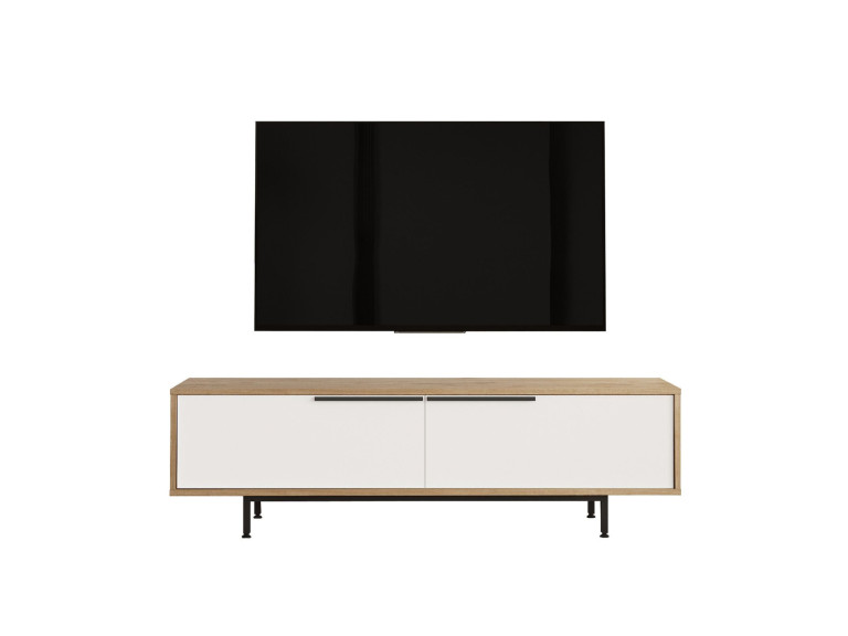 Suporte de TV em madeira "ON1-SW" - 160 x 35 x 45 cm - Branco