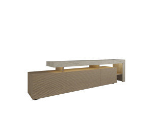 Suporte para televisor em madeira "Beliz" - 192 x 37 x 53 cm - Bege