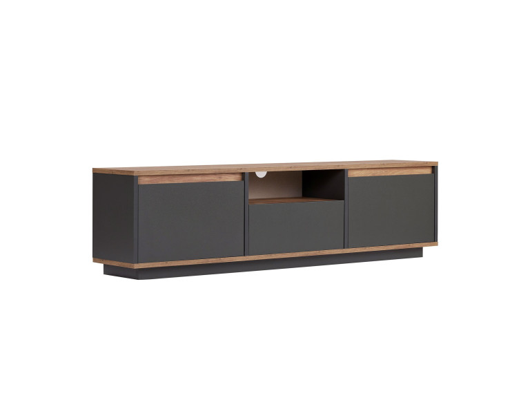 Suporte de TV em madeira "Sentinel" - 160 x 30 x 42 cm - Cinzento antracite