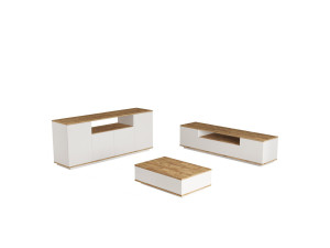 FR18" conjunto de móveis para sala de estar em madeira - 180 x 44 x 44 cm - Branco
