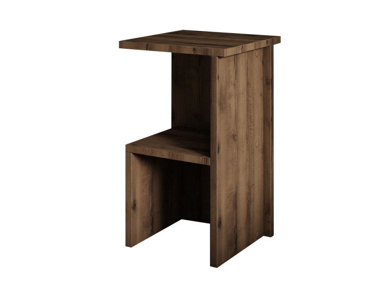 Mesa de cabeceira de madeira "Roisin" - 30 x 30 x 50 cm - Castanho