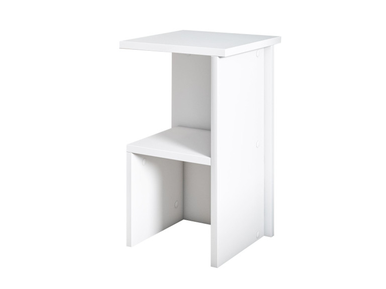 Mesa de cabeceira de madeira "Roisin" - 30 x 30 x 50 cm - Branco