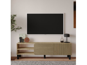 Suporte de TV em madeira "River" - 150 x 31 x 48 cm - Bege 2