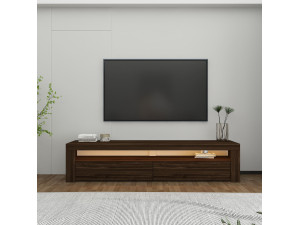 Suporte de TV em madeira "Bati" - 150 x 36 x 46 cm - Castanho 2