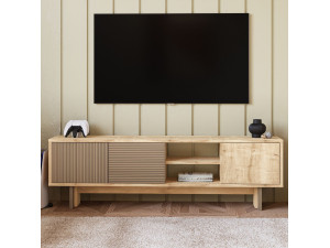 Suporte para televisor em madeira "Ravello" - 150 x 30 x 45 cm - Bege 2