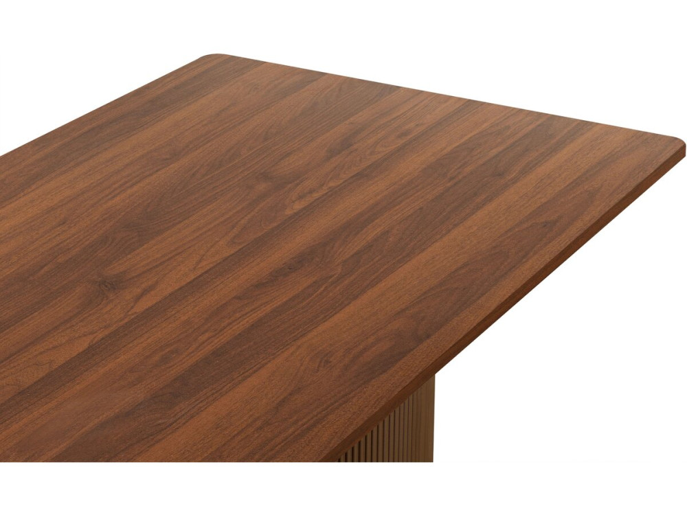 Mesa de jantar oval de madeira "Zénith" - 180 cm - Assentos 8 - Castanho