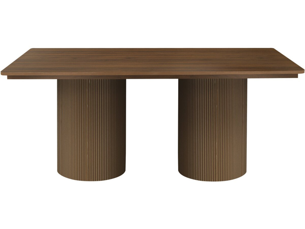 Mesa de jantar oval de madeira "Zénith" - 180 cm - Assentos 8 - Castanho