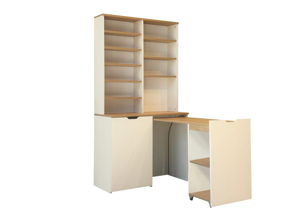 Base de café em madeira "Flexa" - 100 x 45 x 190 cm - Creme
