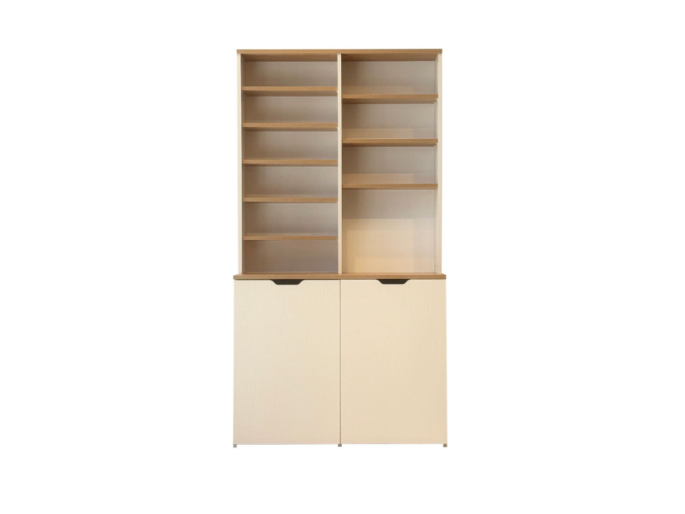 Base de café em madeira "Flexa" - 100 x 45 x 190 cm - Creme