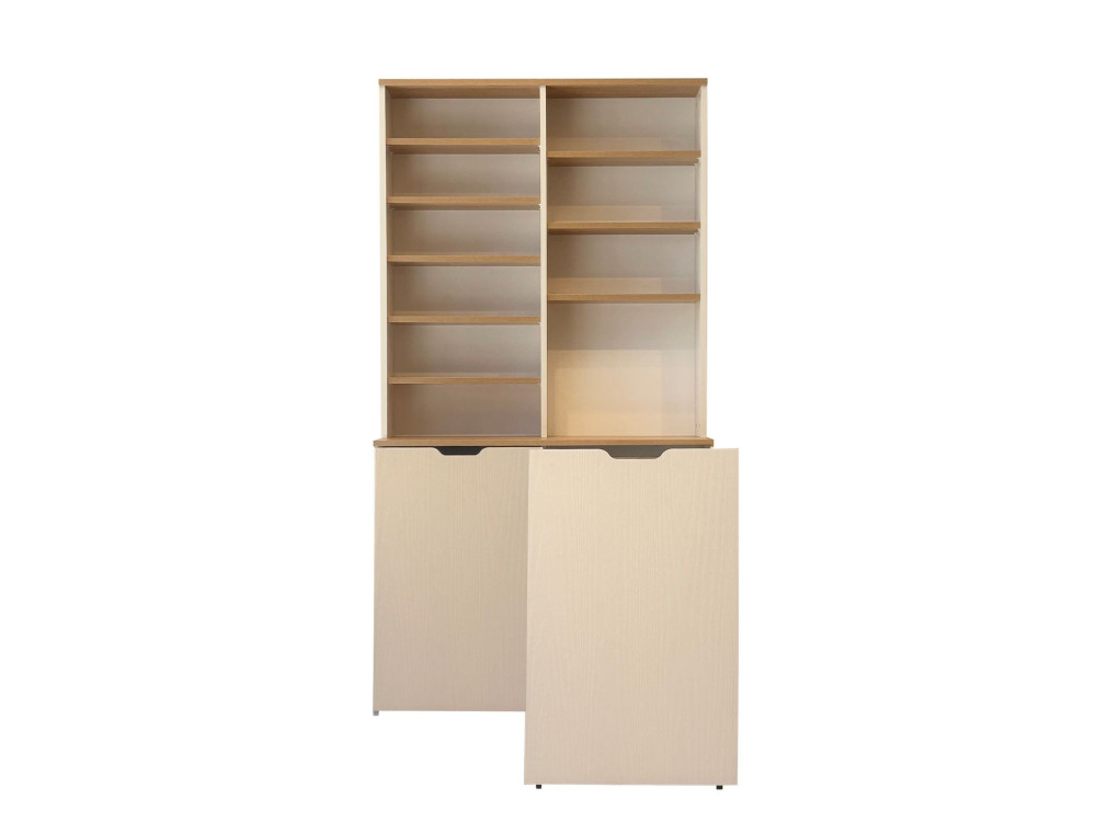 Base de café em madeira "Flexa" - 100 x 45 x 190 cm - Creme