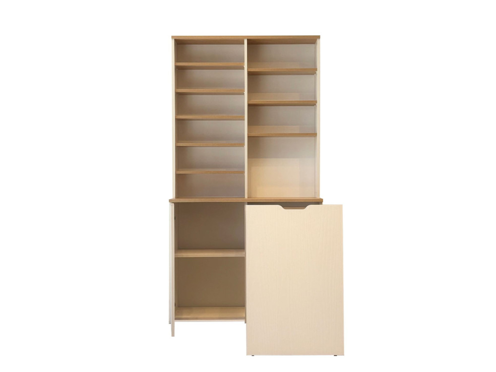 Base de café em madeira "Flexa" - 100 x 45 x 190 cm - Creme