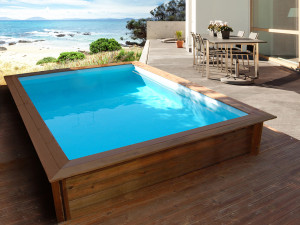 Piscina retangular de madeira "Toledo" - 3,00 x 2,00 x 0,71 m