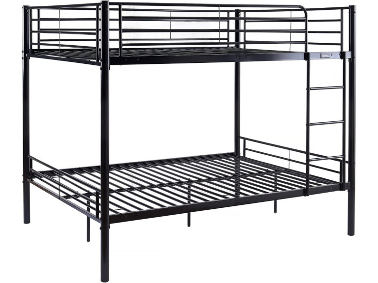 Beliche duplo "Adam" - Box spring incluído - 140 x 190 cm - Preto