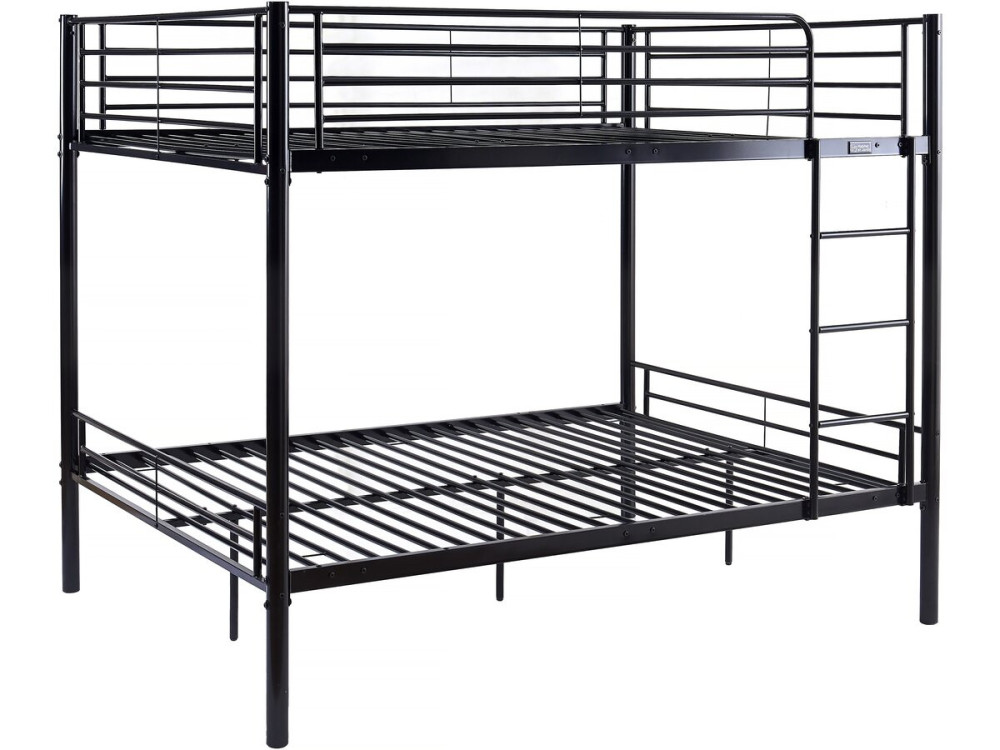 Beliche duplo "Adam" - Box spring incluído - 140 x 190 cm - Preto