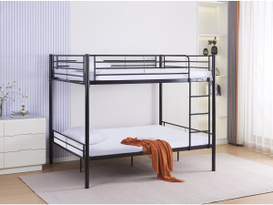 Beliche duplo "Adam" - Box spring incluído - 140 x 190 cm - Preto 2