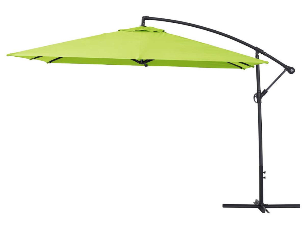 Ombrelone de jardim suspenso Alumínio "Ilios 3" - Quadrado - 3 x3 m - Verde