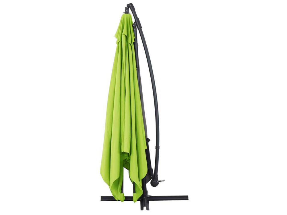 Ombrelone de jardim suspenso Alumínio "Ilios 3" - Quadrado - 3 x3 m - Verde